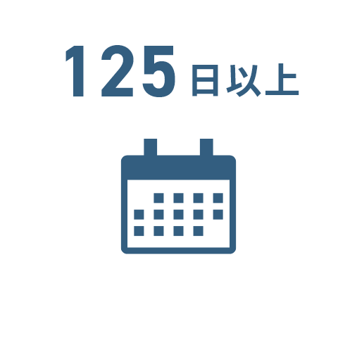 125日以上